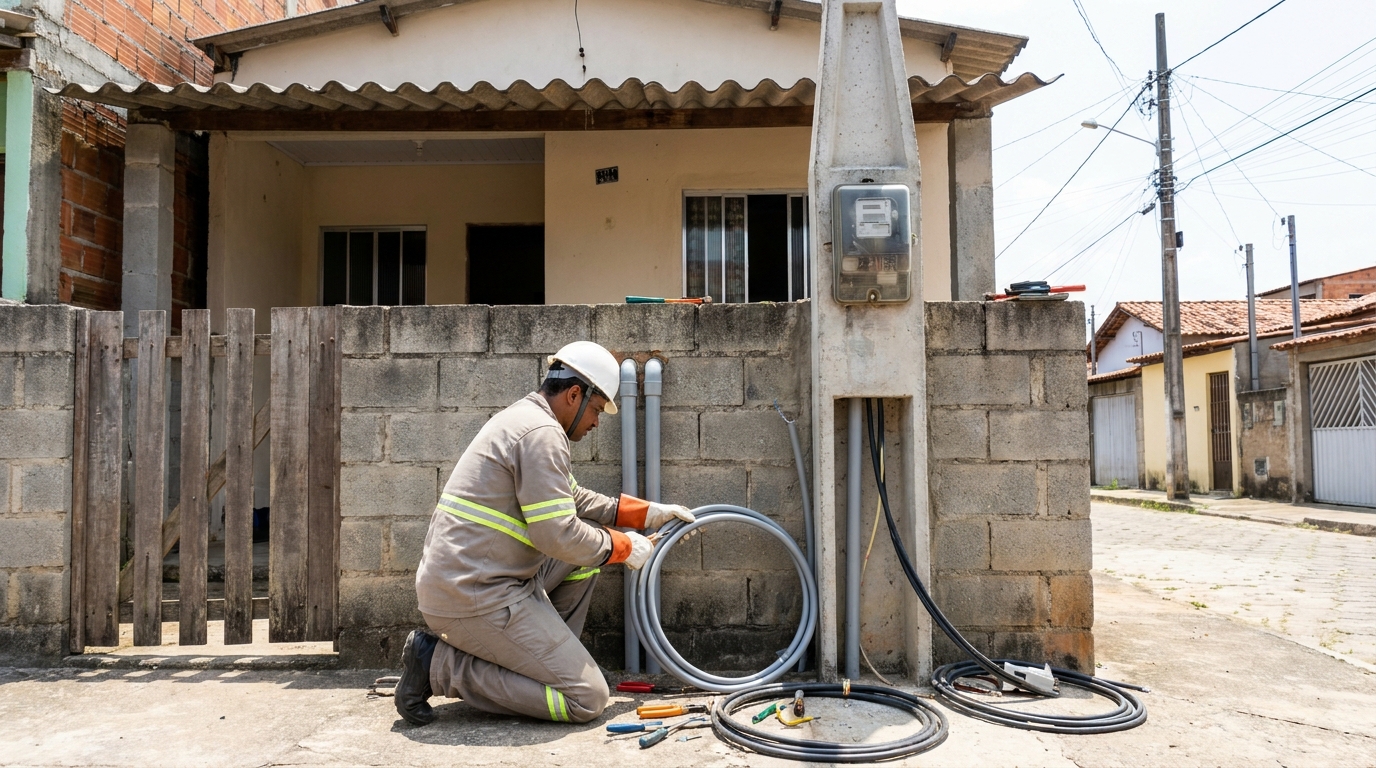 Instalação de Poste Padrão em Fortaleza‑CE
